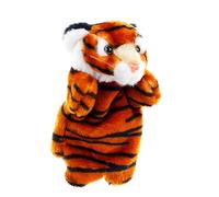 Plush Tiger Hand Puppet - Safari Animal Toy, Fabric Finger Doll Set, Cuddly Interactive Performance Accessory, Flexible Design, Role Play Companion | Family Fun Educational Creative Engagement Use