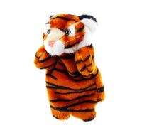 Plush Tiger Puppet - Soft Animal Hand Doll Pretend Play Toy Adults