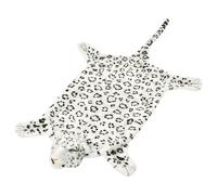Plush Tiger Rug 139 cm White Polyester Foam Head Realistic Animal Accent Bedroom
