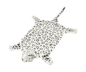 Plush Tiger Rug 139 cm White Polyester Foam Head Realistic Animal Accent Bedroom