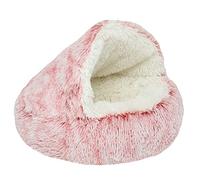 Plush Tiny For House Half Close Breathable Warm-keeping Soft Pet Bag 15/19 In Proof Comfortable Puppy Beds For Indoor Cats Cave Washable Grey Green Cute