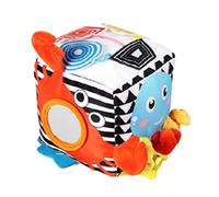 Plush Toddler Cube Toy - Interactive Activity Cube Rattles, Educational Learning Supplies | Early Fine Motor Skills Development Playset For Preschool Kindergarten Road Trip Life Skills Home School