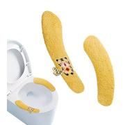 Plush Toilet Seat Cover - Warm Thick Cushion, Raised Lid Protector, Comfortable Soft Bathroom Accessory | Self Adhesive with Design, Cozy Pad for Toilets Where