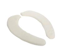 Plush Toilet Seat Cushion Pads, Beige 1 Pair for Bathroom Use | Warm Seating Comfort, Portable Design, Easy Installation, Suitable for Travel and Season Bathrooms