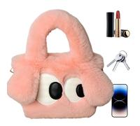 Plush Tote Bag,Plush Shoulder Bag,Cute and Handbag - Portable Coin Bag, Fashion Shopping Dating Bag, Lightweight Handbag for Women and Girls, pink, Consulte la descripción