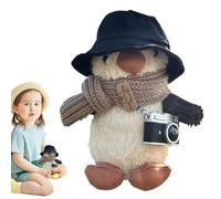 Plush Toy - 6.3 Inch Cute Plush Pillow with Hat - Adorable Arctic Addition Sea Animals Soft Cuddly Plush Toy, Winter Plush Toy for Adults