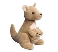 Plush Toy - 9 inch Realistic Doll with Baby Pouch, Cute Plush Gift, Soft Stuffed Kids Toy | P lush for Nursery, Children Friends, Playtime, Toddler Bedtime, Home Decor, Cuddly Wildlife Doll