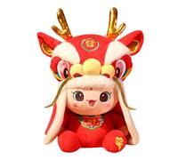 Plush Toy Chinese New Year Dragon Doll Stuffed Animal Throw Pillow Home Decor Cute Sleep Toy Girl Boys Fun Gift Year Of Dragon Mascots Doll