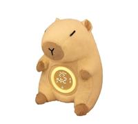 Plush Toy Clock Capybara Alarm Light, Digital Snooze Trainer Temperature Display Filled Animal Time, USB Type C Charging Children Sleep Companion For Home Bedroom Dorm Cozy Decoration Esch