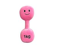 Plush Toy Dumbbell - Baby Rattle - Suitable for Newborn Babies - Very Cute Soft Baby Toy - Plush Toys for Babies Infant Girls Boys Baby Gift - Sensory Toy - First Gift (Candy Château Pink)