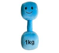 Plush Toy Dumbbell - Baby Rattle - Suitable for Newborn Babies - Very Cute Soft Baby Toy - Plush Toys for Babies Infant Girls Boys Baby Gift - Sensory Toy - First Gift (Mystic Blue)