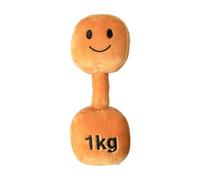 Plush Toy Dumbbell - Suitable for Newborn Babies - Very Cute Soft Baby Toy - Plush Toys for Babies Infant Girls Boys 3 6 9 12 Months Baby Gift - Sensory Toy - First Gift (Apricot Orange)