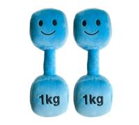 Plush Toy Dumbbell - Suitable for Newborn Babies - Very Cute Soft Toy - Plush Toys for Babies Infant Girls Boys 3 6 9 12 Months Baby Gift (Mystic Blue) (Double Pack)