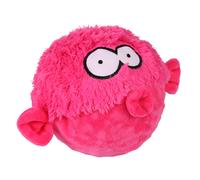 Coockoo, Gary Toy 17 x 20 x 12 cm Pink, Colourful and Durable Toy for Dogs, with Squeaker, TPR Thorny Ball Wrapped in Soft Plush, Velvety