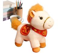 Plush Toy Horse Doll | Cuddle Horse for Chinese New Year as Figure - Plush Animal Model For Spring Festival | For Children Boys Girls Living Room Bedroom Shelf Table Study Room Children's Room