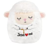 Plush Toy Jesus Lamb 20 cm Cuddly Toy with Jesus Love Me Embroidery Gift for Children Christening Gift Christian Gift Idea