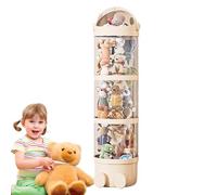 Plush Toy Organizer Tube - Clear Stackable Container, Stuffed Animal Storages Tower, Doll Display Box, Soft Toy Basket | Standing Holder For Kids Bedroom Living Room, Stuffed Animal Storage Zoo Plushi
