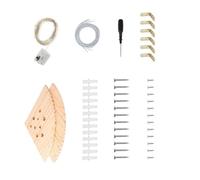Plush Toy Organizers with Wood Structure & LED Lighting Nursery Wall Hanging Stuffed Animal Garden Organizers for Kids Room