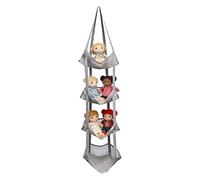 Plush Toy Storage Net - 4 Tier Mesh Hanging Organizer, Basketball Shaped Shelf | Space Saving Display Solution for Stuffed Animals, Blanket,