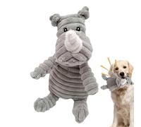 Plush Toys For Aggressive Chewers, Rhino Pet Chewer With Squeakers, Interactive Cute Funny Soft Puppy Toy For Chew And Play, To Keep Them Busy