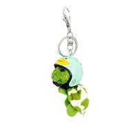 Plush Turtle Keychain, Cute Plush Pendant, Cartoon Animal Keychain, Sea Turtle Keychain, Green Decorative Cartoon Turtle, Cute Turtle With Hat, Stuffed Toy Turtle Keychain, For Women Men Kids