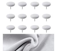 Plush Velvet Covered Fabric Buttons Upholstery Nail Back Buttons for Headboards Sofas Ottoman Box 30L/18 mm (Silver, 10 Buttons)