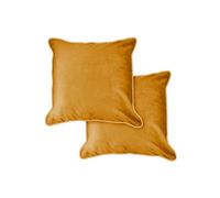 Plush Velvet Cushion Cover In Ochre