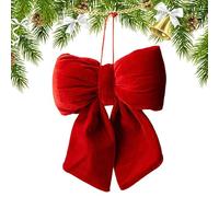 Plush Velvet Holiday Bows - Three-Dimensional Tree Garland, Decorative Ribbon Ornament Set | Ideal For Winter Celebrations, Wedding andBirthday Parties, Outdoor andIndoor Door Decor