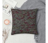Plush Velvet Square Throw Pillow Cover For Couch & Bed, Programmer Programming Code, Decorative Cushion Case For Sofa, Farmhouse Throw Pillow Sham Modern Aesthetic Home Accent For Living Room Bedroom