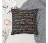 Plush Velvet Square Throw Pillow Cover For Couch & Bed, Programmer Programming Code, Decorative Cushion Case For Sofa, Farmhouse Throw Pillow Sham, Modern Aesthetic Home Accent For Living Room Bedroom