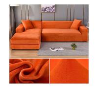 Plush Velvet Thick Elastic Sofa Cover for 1/2/3/4 Seater L Shape & Corner Sofa Protector Living Room Furniture Slipcover (Color 8 2 Seater 145-185cm)