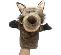 Plush Wolf Hand Puppet, Interactive Animal Toy with Soft Cotton Material for Educational Storytelling and Imaginative Play, Perfect for Preschool Activities and Creative Role-Play Games
