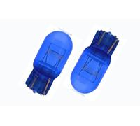 PLUSHA 2 Pack 12V 21W Blue Light Bulb, Base, Car Tail Brake Stop Signal Indicator Replacement Bulbs - High Brightness Auto Rear Lamps, Universal Fit for Vehicle Lighting - Road Legal Tin