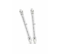 PLUSHA ECO Halogen 230W R7s Linear Light Bulbs (300W Equivalent) - Pack of 2 | 118mm Double Ended Floodlight Bulb | 230V Dimmable Warm White | Energy Class G Replacement for Security Light