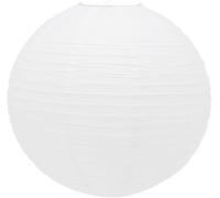 PLUSHA White Round Paper Lampshade | 30cm Diameter | Ribbed Style | Modern & Portable | Semi Flush Mount | Pack of 1