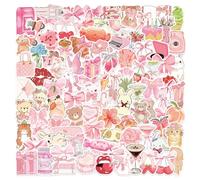 PLUSHCEWT 200 Pcs Aesthetic Vinyl Stickers - Waterproof Funny Cute Cartoon Stickers for Scrapbooking Journaling Laptops Kindle Water Bottles Sticker Pack Scrapbook Supplies