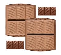PLUSHCEWT 2PCS Silicone Deep Chocolate Bar Moulds 3 Different Patterns Thick Chocolate Moulds for Baking