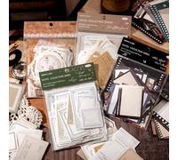 PLUSHCEWT 400 PCs Vintage Writable Scrapbook Supplies Junk Journal Paper Kit, 4 Theme Sets (Film, Lace, Breeze, Memory) for Scrapbooking, Mixed Media, Card Making, Junk Journal Supplies