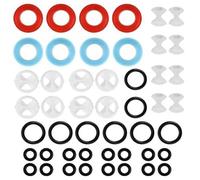 PLUSHCEWT 48 Pcs Tap Washers Kit with Ceramic Discs - Tap Washers for Mixer Taps and Leaking Faucets Repair,General Accessories Multi-Size Silicone O-Rings & Seals (Assorted for UK Taps)