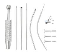 PLUSHCEWT 6 Pcs Piercing Ball Grabber and Opener Set- Piercing Taper Insertion Tools to Change Jewellery,Threadless Insertion Pin Stainless Steel Flat Back Earring Applicator Tool for Ears Nose Lip