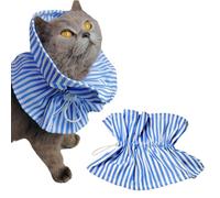 PLUSHCEWT Cat Recovery Collar,Adjustable Cat Collar Recovery Collar,Soft Dog Cat Protective,Anti-Bite/Lick,Recovery from Surgery or Wound for Rehabilitation,Grooming After Surgery (Blue, One Size)