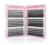 PLUSHCEWT Cluster Lashes Individual Eyelashes,600 Pcs D Curl eye lashes,Cluster Lashes Kit - 30D/40D/50D/60D/80D/100D,8-16mm Fluffy Russian Style DIY Eyelashes Clusters for Girls and Women