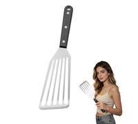 PLUSHCEWT Fish Slice Spatula,Stainless Steel Metal Spatula,Non Stick Frying Grilling Fish Spatulas,Slotted Turner BBQ Shovel with Solid ABS Handle for Cooking Egg Fish Meat Burgers Dumpling Frying