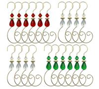 PLUSHCEWT Ornament Hooks Christmas Tree,Beaded Christmas Hooks for Christmas Tree Decorations,Beaded Christmas Tree Ornament Hooks,Christmas Tree Hooks for Ornaments Hanging Decorations