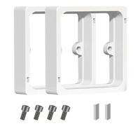 PLUSHCEWT Socket Spacer,2 Set 20mm White ABS Double Socket Spacer with 4 Pcs 5cm Screws 2 Pcs Auxiliary Nail - for Light Switch Extender,Flush Wall Installation,DIY & Home Renovation Projects