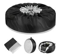 PLUSHCEWT Spare Tire Cover Waterproof Oxford Cloth Wheel Protective Cover Dust-proof Tire Case Spare Tire Storage Bags for Car Trailer RV UV SUV Vehicle Truck Fits for 13-16 inch Wheel Tire Case