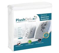 PlushDeluxe Mattress Protector, Waterproof & Hypoallergenic Mattress Cover, Breathable & Without Vinyl Soft Cotton Terry Surface, Cal King