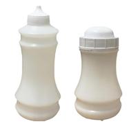 Plushé Haven Salt & Vinegar Pack Of 2 - 200ml Vinegar Dispenser & 100ml Salt Shaker - Easy Grip, Controlled Sprinkle & Pour - Ideal for Fish & Chips, Kitchen & Restaurants