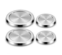 Plushé Haven Stainless Steel Hob Covers Set of 4 - Heat Resistant Electric Hob Covers - 2 Large (21.2cm) & 2 Small (17cm)