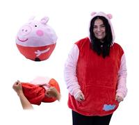 Plushible Peppa Pig Wearable Blanket Hoodie for Adults, Kids, and Toddlers, Cozy Snuggle Wrap, Pillow & Longsleeve Sweatshirt - Adult